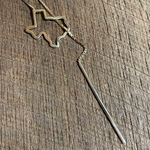 925 Sterling Gold Tone Texas Lariat Necklace